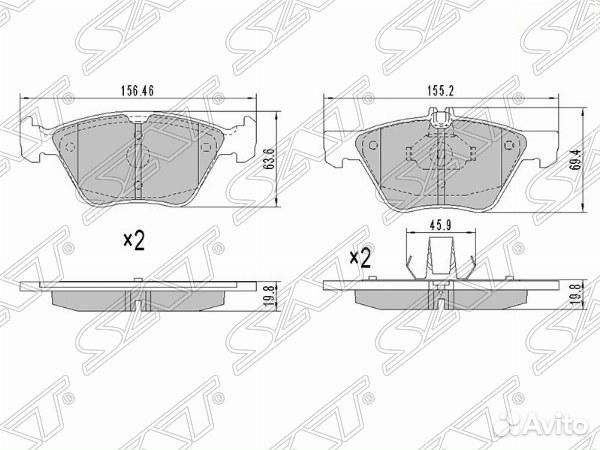 Колодки тормозные перед mercedes W210/C208