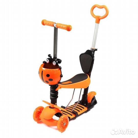 Самокат детский 5 в 1 божья коровка