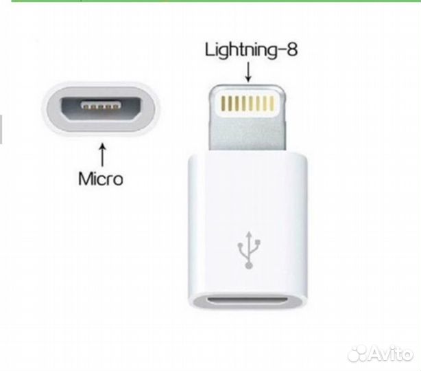 Переходник адаптер для iPhone на micro USB