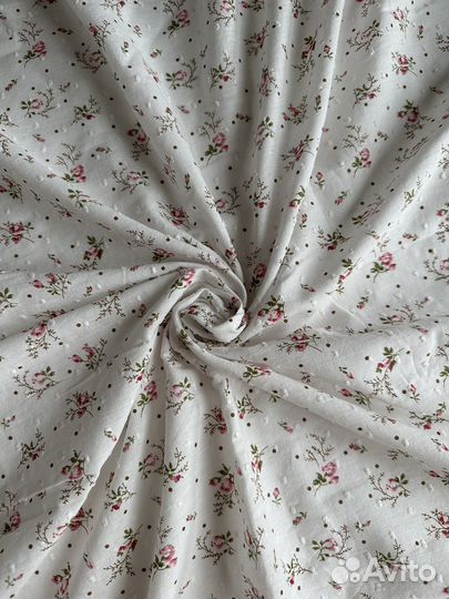 Ткани отрезы лен муслин батист фактурный