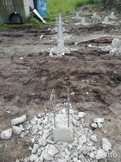 Железобетонные жб сваи / Фундамент за 1 день