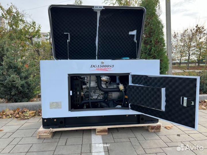 Дизельный генератор 13 kW G-power трехфазный водян