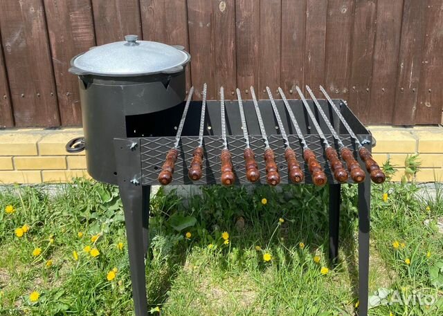 Мангал с печью под казан