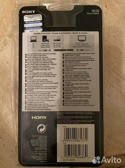 Кабель hdmi sony 3m