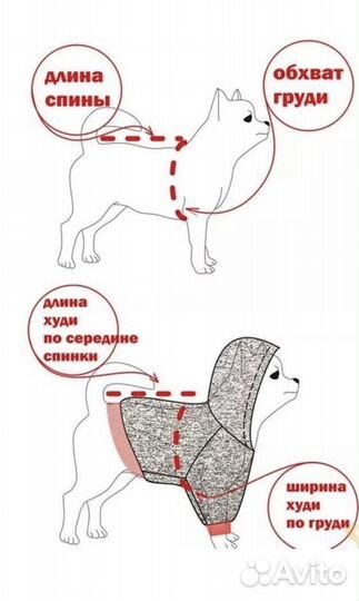 Кофта на среднюю собаку