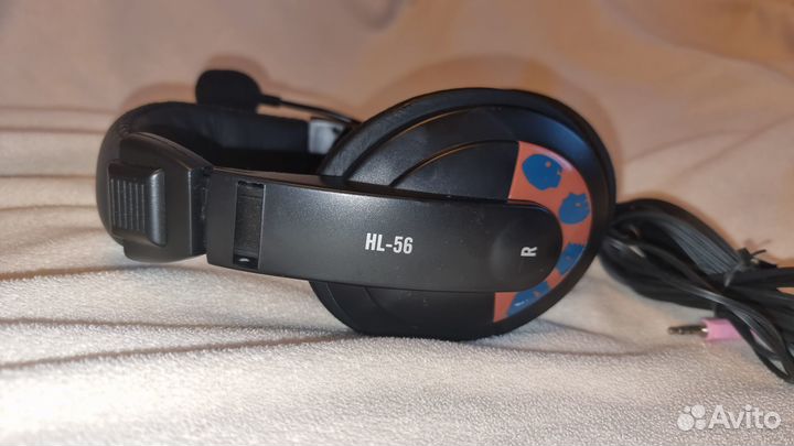 Наушники с микрофоном. Deltaco HL-56