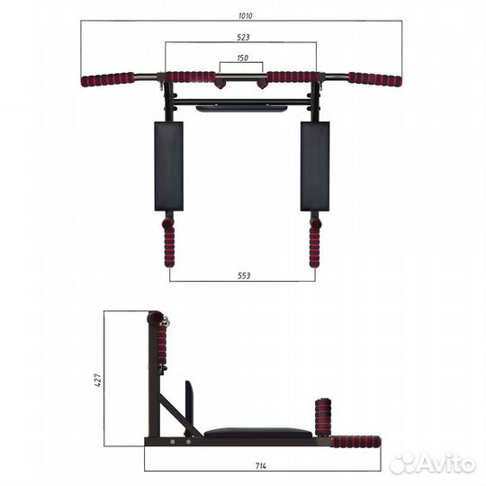 Турник-Брусья-Пресс 3 В 1 урал 30200