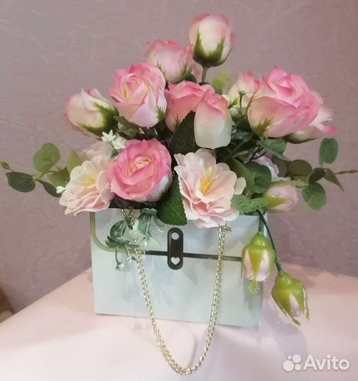 Розы из мыла в сумочке