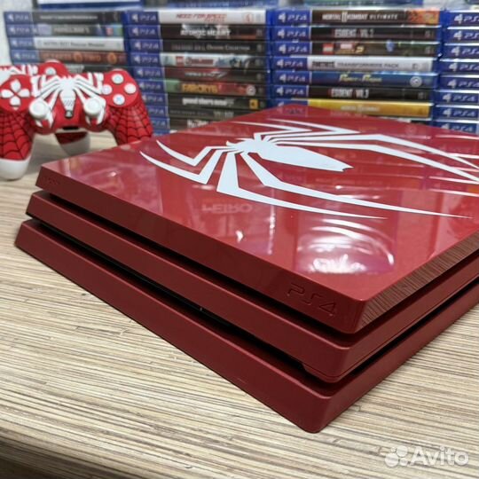 PS4 Pro Limited Edition Человек Паук+55Игр+2Джоя