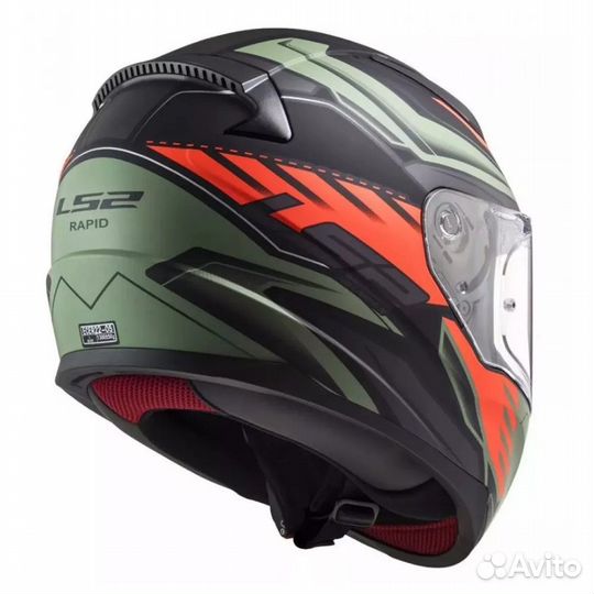 Мотошлем LS2 FF353 rapid gale red-green