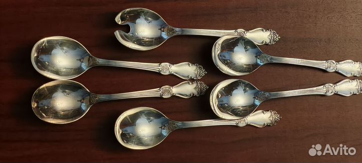 Ложка Салатная, для гарнира. Мельхиор