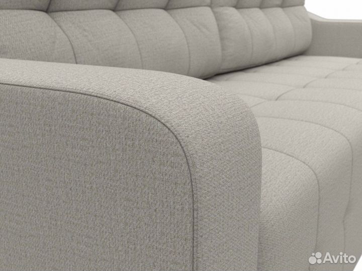 Диван прямой Лиссабон, рогожка, амур бежевый