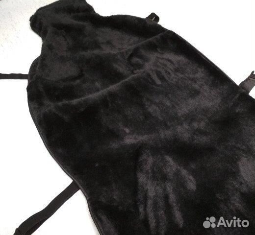 Накидки на сиденье меховые черные