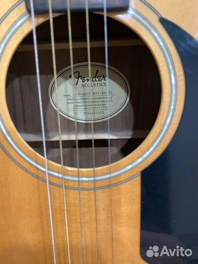 Акустическая гитара Fender CD 60 CE