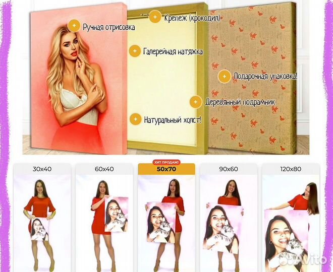 Портрет по фото (разные стили)