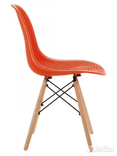 Стул ажурный в стиле eames DSW, оранжевый 1 шт NEW
