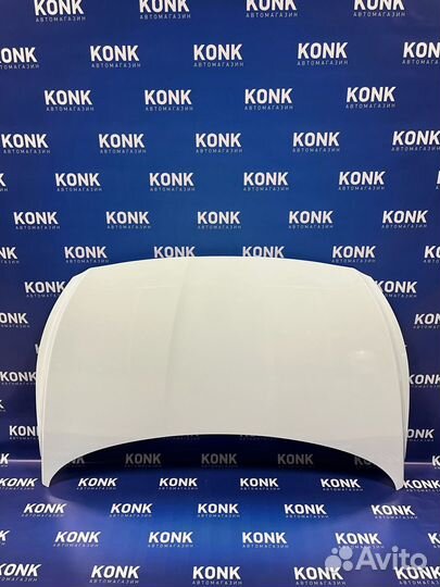 Белый капот на Хюндай Солярис 2010-2014