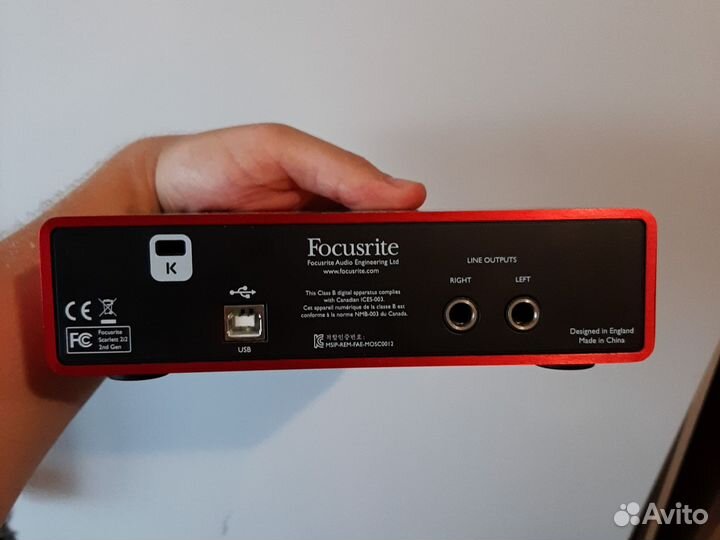 Звуковая карта focusrite scarlett 2i2 2rd Gen