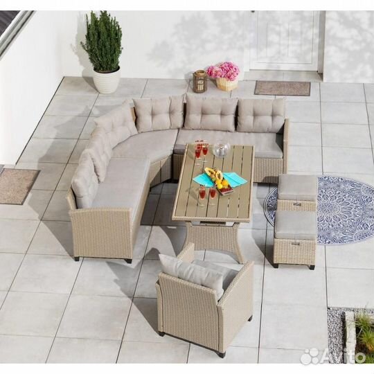 Комплект плетеной мебели AFM-373B Beige. Ротанг