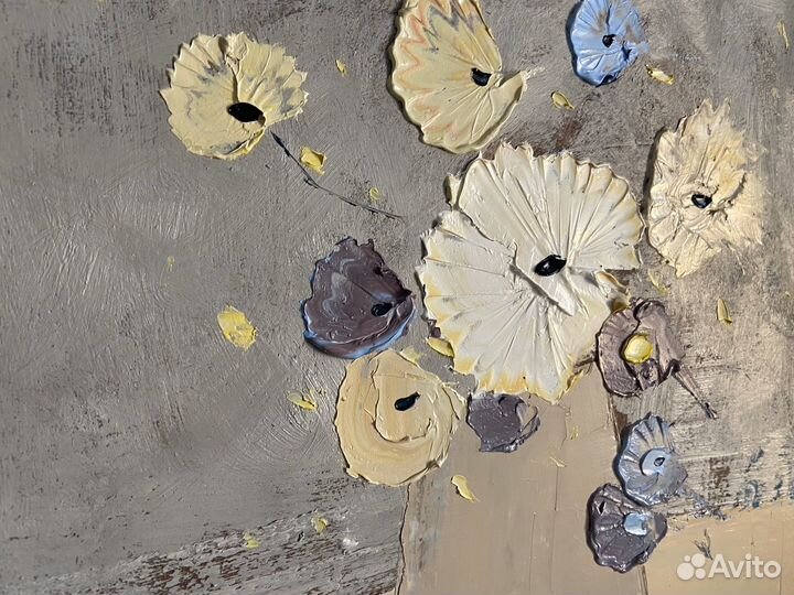 Картина маслом на холсте цветы