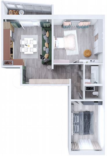 2-к. квартира, 66,3 м², 6/9 эт.