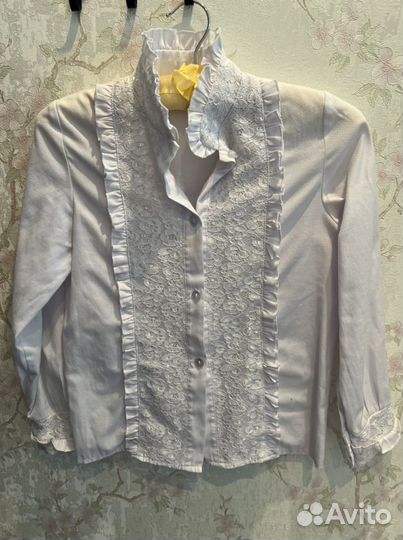 4 Детские школьные блузки на размер 146