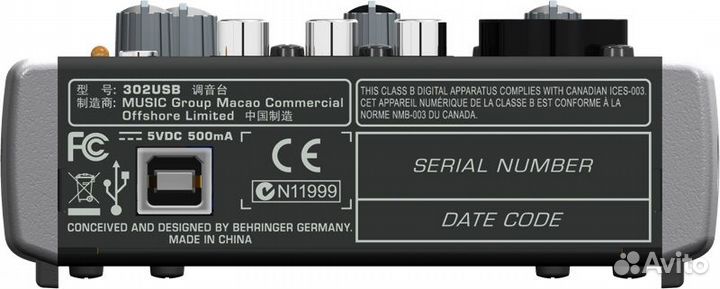 Микшерный пульт Behringer 302USB