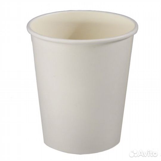 Стакан бумажный 250мл Д-80 Белый 50шт/уп 1000шт/к