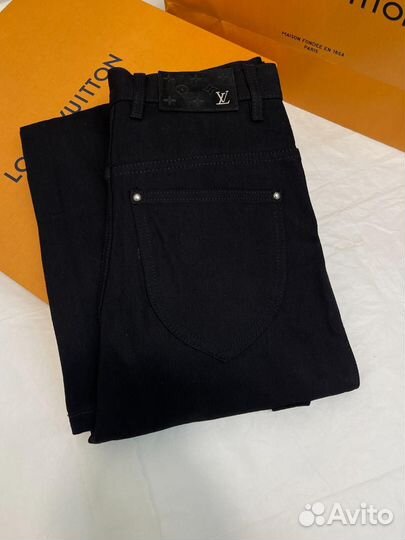 Джинсы мужские черные Louis Vuitton