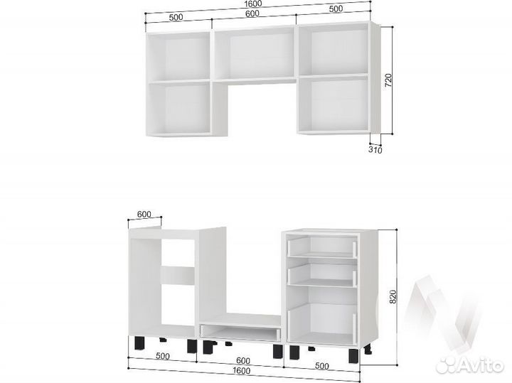 Кухонный гарнитур 1.6 м