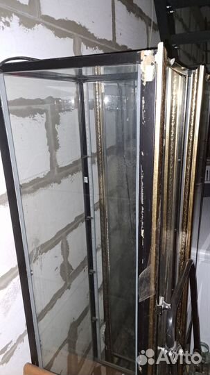 Стеллаж стеклянный бу