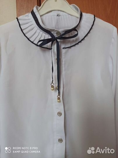 Блузка нарядная школьная 146 см