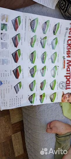 Матрас детский с наматрасником