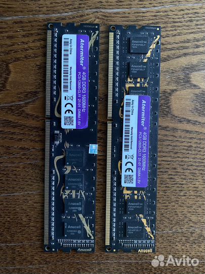 Оперативная память Atermiter ddr3 4gbx2 1600 MHz