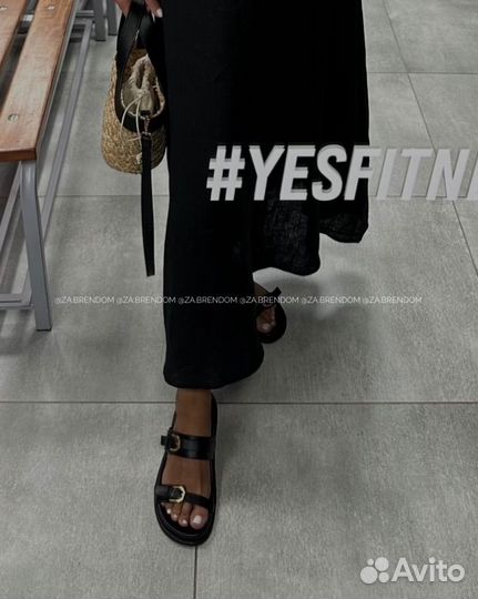 Сандали zara в стиле celine тапки шлепанцы