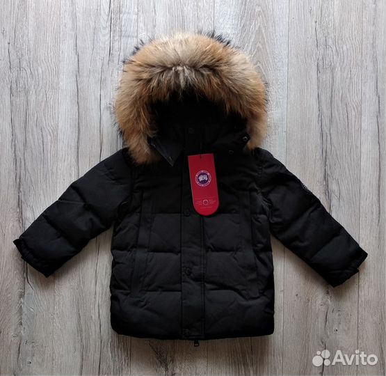 Куртка - пуховик зимняя детская Canada Goos черная