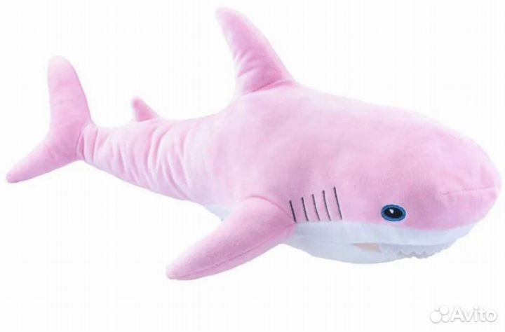 Акула розовая 60см
