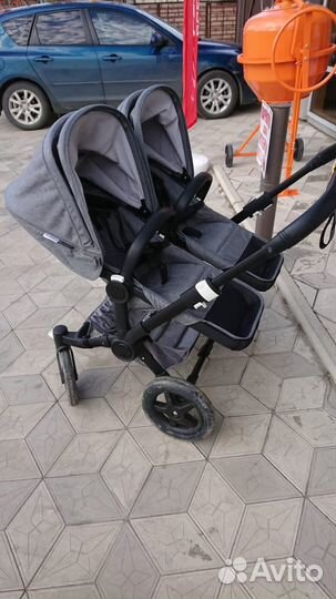 Коляска Bugaboo donkey 2 twin grey melange