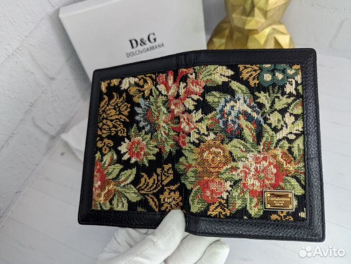 Обложка на паспорт кожаная женская D&G