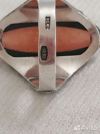 Серебряное кольцо с сердоликом СССР