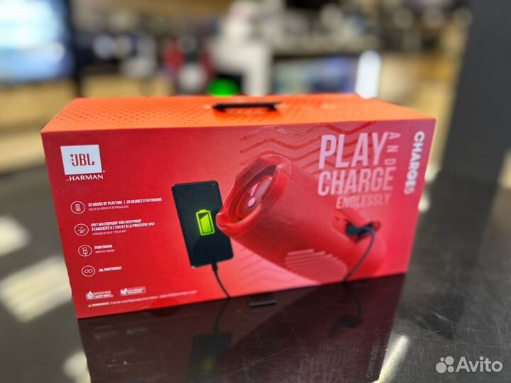 Портативная колонка JBL Charge 5 RED 40 Вт