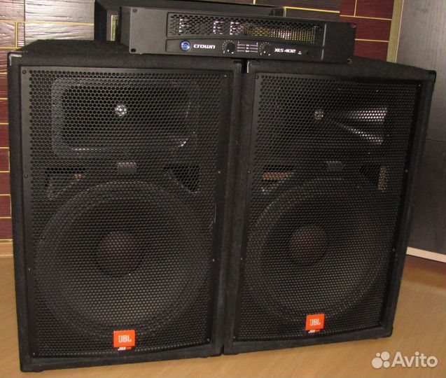 Колонки JBL 1000W Pro 2шт JRX-115 Усилитель Crown