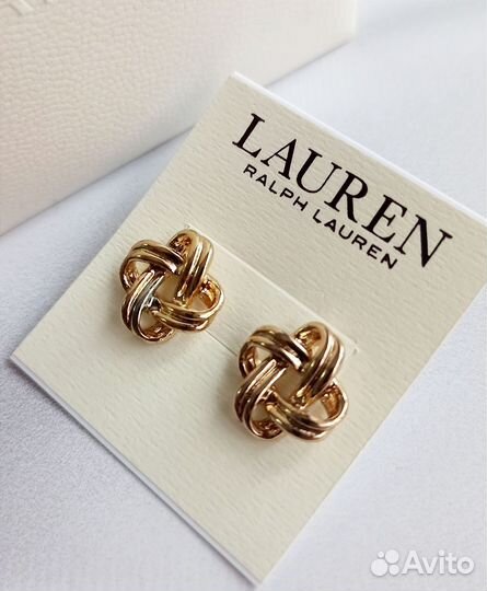 Ralph Lauren серьги гвоздики витые