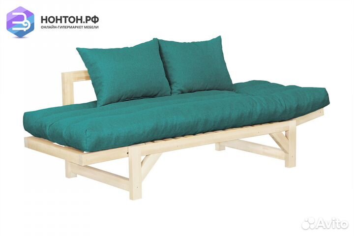 Диван кушетка Амбер-2 изумрудный