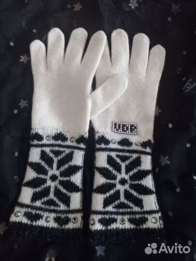 Перчатки удлиненные шерстяные, Италия