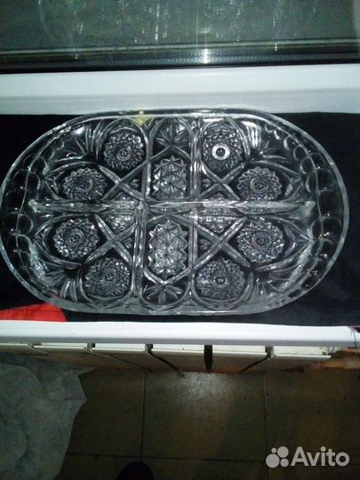 Хрустальная менажница-85 год