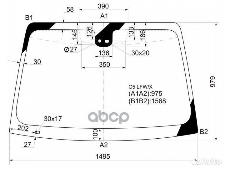 Стекло лобовое + дд citroen C5 HBK/WGN 01-04 C5
