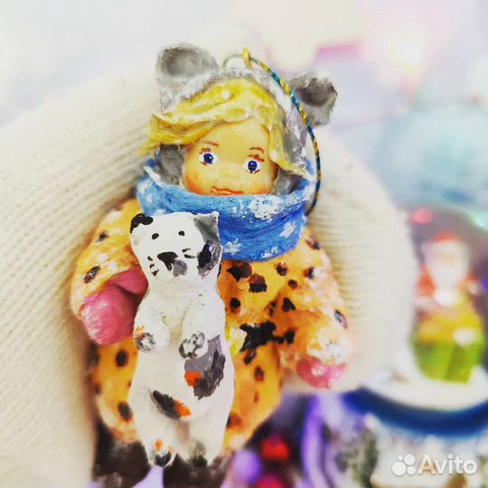 Елочные игрушки из ваты