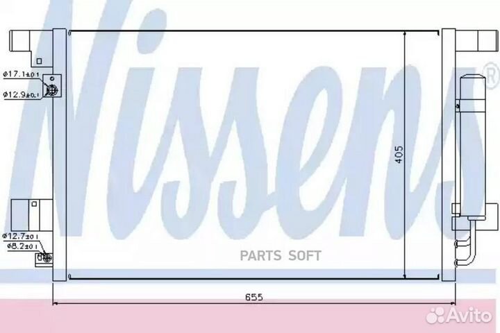 Радиатор кондиционера mitsubishi lancer (2007) 2.0