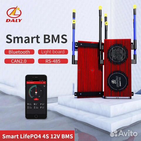 Плата контроля BMS Smart lifepo4 4S 12V 30A DaLy